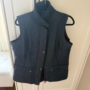 Barbour Quilted Navy Diamond-Stitch Vest